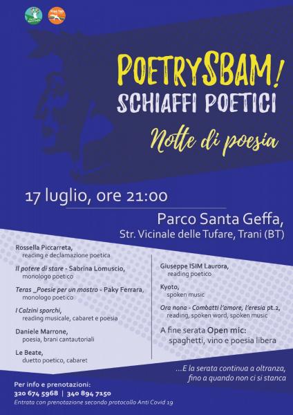 Notte della poesia al parco Santa Geffa