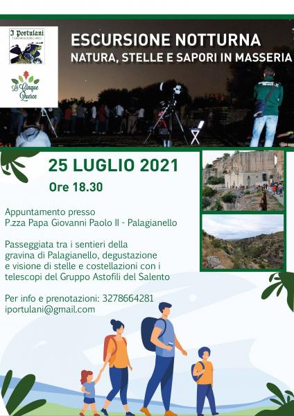 Escursione notturna "natura, stelle e sapori in masseria"