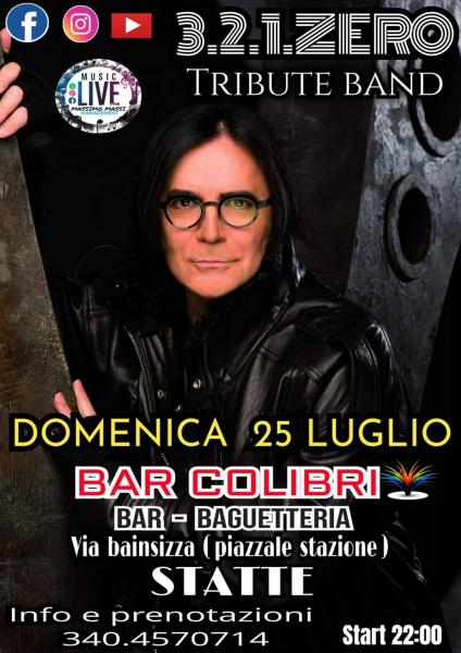 3.2.1.ZERO Tribute  band  Renato IN CONCERTO AL BAR  BAGUETTERIA COLIBRÌ DI STATTE