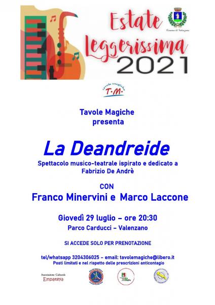 La Deandreide con Marco Laccone e Franco Minervini