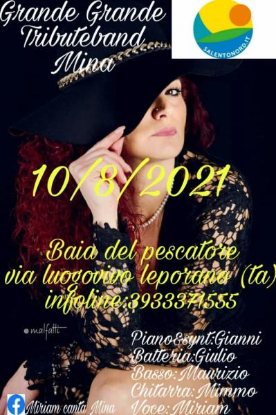 Cena spettacolo alla Baia del pescatore tributeband Mina Grande Grande