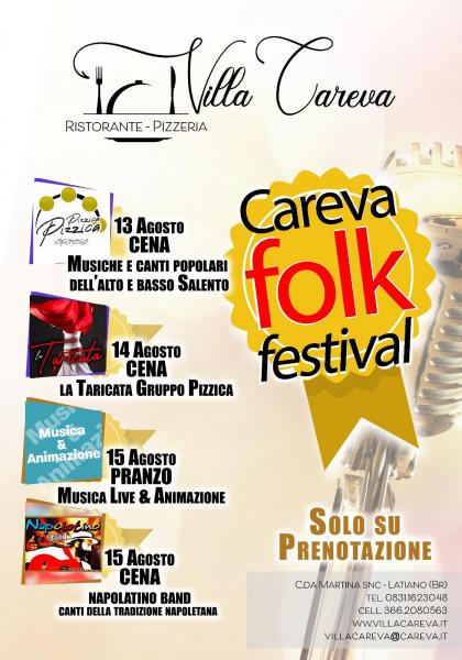 Careva Folk Festival 13-15 agosto 2021 - Villa Careva