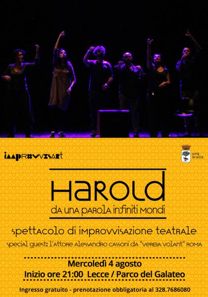 Harold - da una parola infiniti mondi, spettacolo di Improvvisazione Teatrale