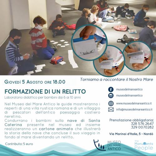 Laboratorio didattico “Formazione di un relitto”