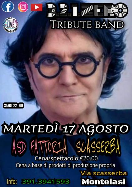 Musica e Natura 3.2.1.ZERO RENATO TRIBUTE  BAND in concerto alla fattoria scasserba monteiasi