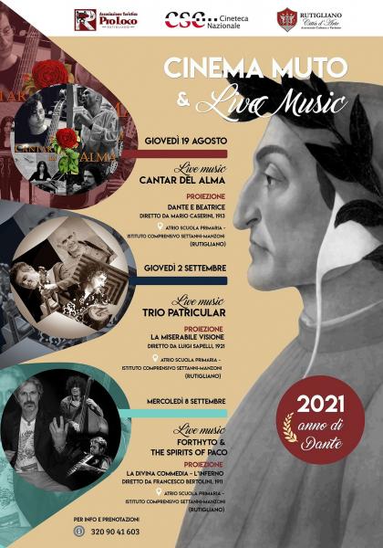 «Cinema Muto & Live Music»: Film «DANTE E BEATRICE» (1913) - Concerto live dei CANTAR DEL ALMA