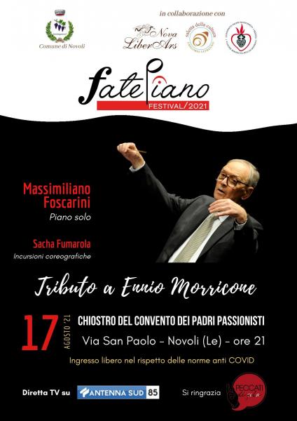 FatePiano Festival 2021. Musica per ricordare: il 17 agosto tributo a Ennio Morricone