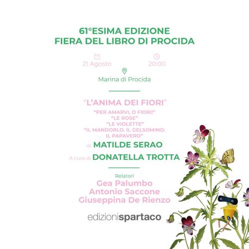 Alla Fiera del Libro di Procida la presentazione de “L’anima dei fiori”, opera riscoperta di Matilde Serao.