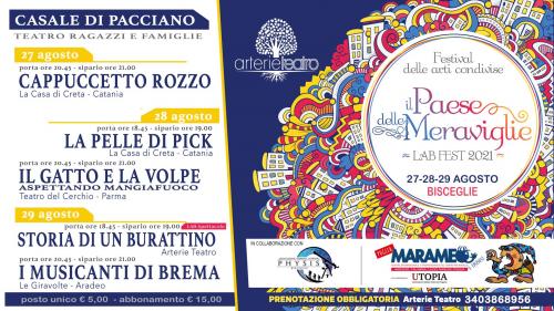 Il Paese delle Meraviglie 7^ ed - Marameo festival 2021 - Bisceglie 27-29 ago