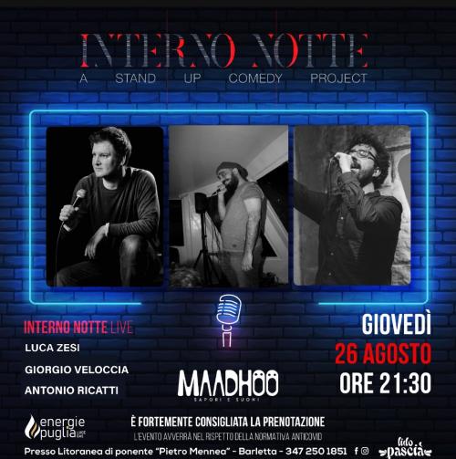 Interno Notte-Spettacolo di stand up comedy