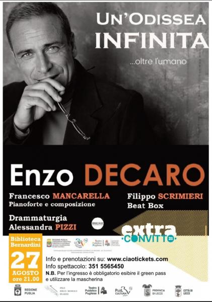 "Un’Odissea infinita" con ENZO DECARO