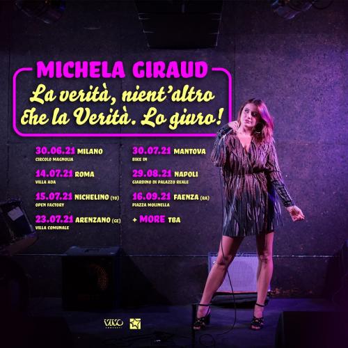 Michela Giraud, Annunciato il tour: la data di Faenza