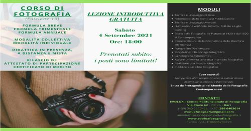 Lezione Introduttiva Gratuita di Fotografia