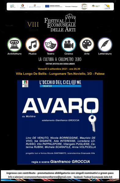 "L'Avaro" di Moliére per il Festival Ecomuseale delle Arti