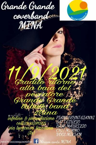 CENA SPETTACOLO ALLA BAIA DEL PESCATORE CON LA TRIBUTEBAND GRANDE GRANDE MINA