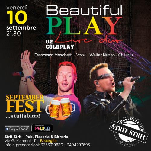 Beautiful Play - live duo Coldplay U2 Strit Strit Bisceglie