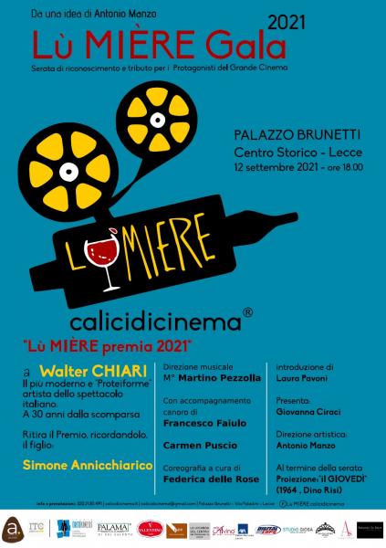 Lù Mière Gala. Premio di riconoscimento per Walter Chiari, ospite il figlio Simone Annicchiarico