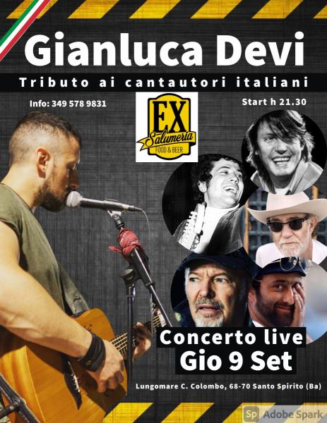 Gianluca Devi - Tributo ai Cantautori Italiani @ Ex Salumeria