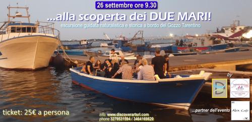 …alla scoperta dei DUE MARI! escursione guidata naturalistica e storica a bordo del Gozzo Tarentino