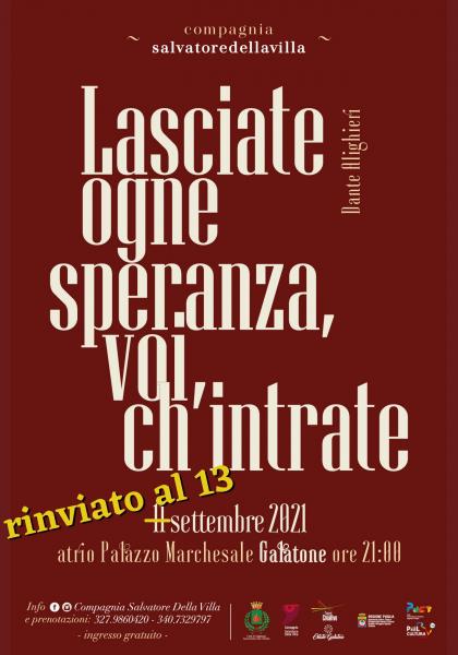 Lasciate ogne speranza, voi ch’intrate - Lectura Dantis