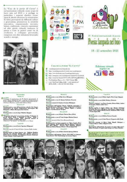 IV Festival internazionale di poesia "Poesia: lampada nel buio"