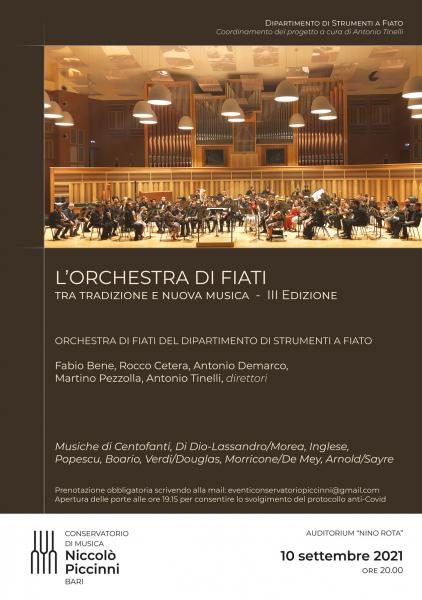 L’ORCHESTRA DI FIATI in concerto con prime assolute