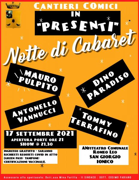 "Cantieri comici" Notte di Cabaret