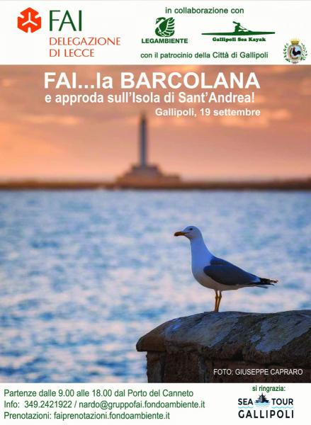 FAI....la BARCOLANA, APPRODO SULL’ISOLA DI SANT’ANDREA