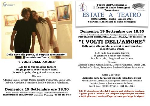 "I VOLTI DELL’AMORE” Dalle note alle parole, ai corpi in movimento...