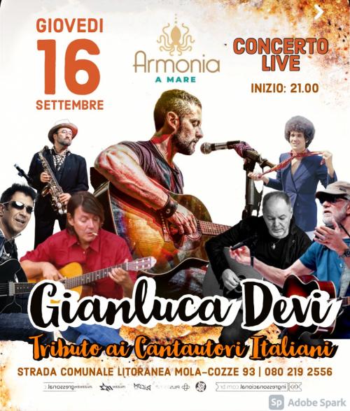 Gianluca Devi - Tributo ai Cantautori Italiani @ Armonia