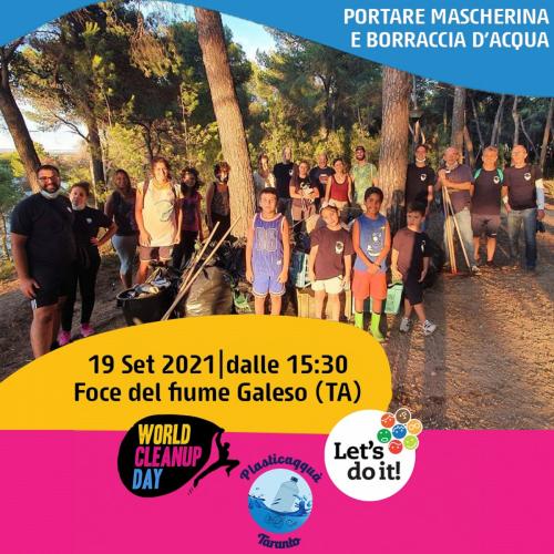 World Cleanup Day 2021 foce fiume Galeso Taranto