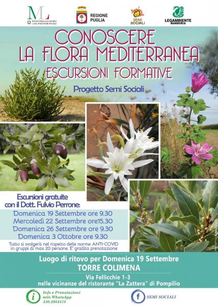 Escursioni formative gratuite per il riconoscimento della flora mediterranea