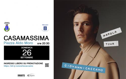 Parola tour - Concerto di Giovanni Caccamo