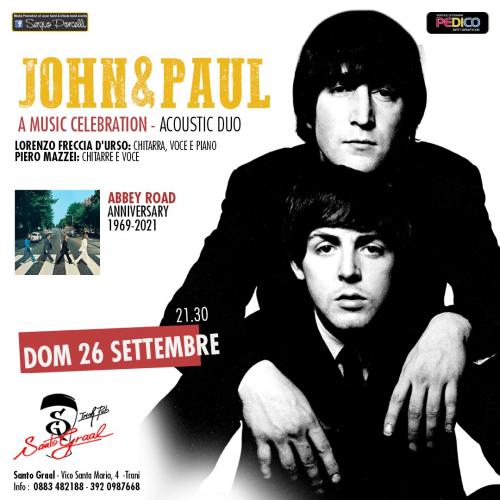 John & Paul - music celebration - acoustic duo a Trani