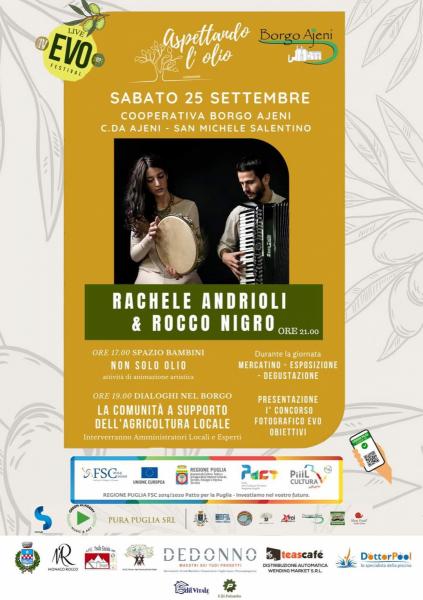 "Live Evo Fest": Concerto musica popolare Rocco Nigro & Rachele Andrioli