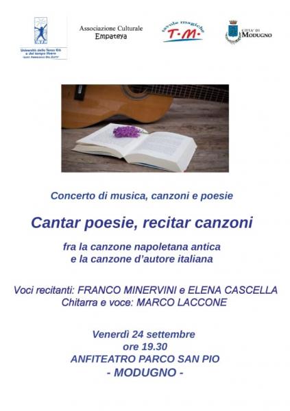 Cantar poesie...Recitar canzoni...