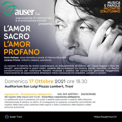 L’amor sacro, l’amor profano. Le passioni di Fabrizio De André