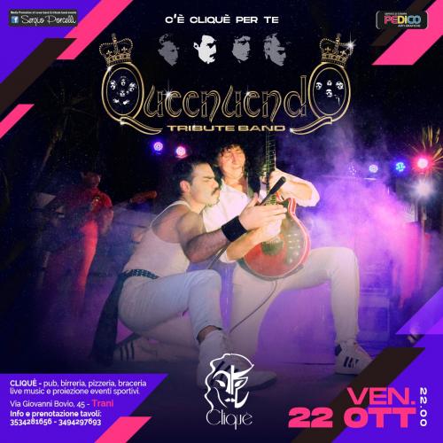 Queenuendo tribute band Queen a Trani Cliquè