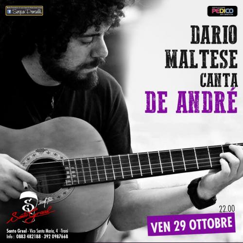 Dario Maltese canta De Andrè al Santo Graal Trani
