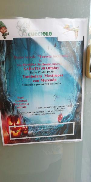 Festa di Halloween "TOMBOLATA MOSTRUOSA CON MERENDA"