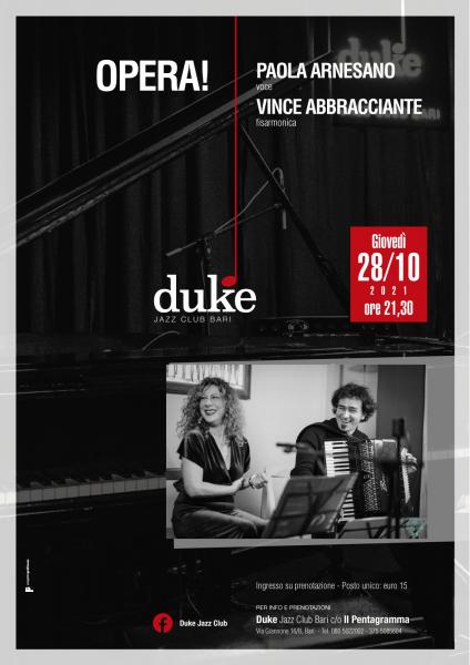 “Opera! - Paola Arnesano & Vince Abbracciante”