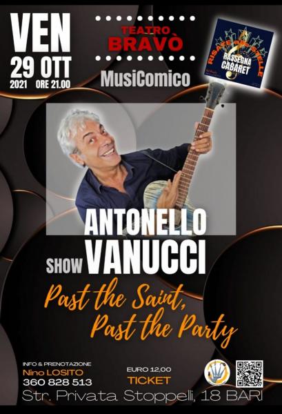 Parte il 29 Ottobre la nuova Rassegna di Cabaret "RISATE ALLE STELLE" al Teatro BRAVO' - Ha inaugurarlo ci sarà il MusiComic "ANTNELLO VANNUCCI".