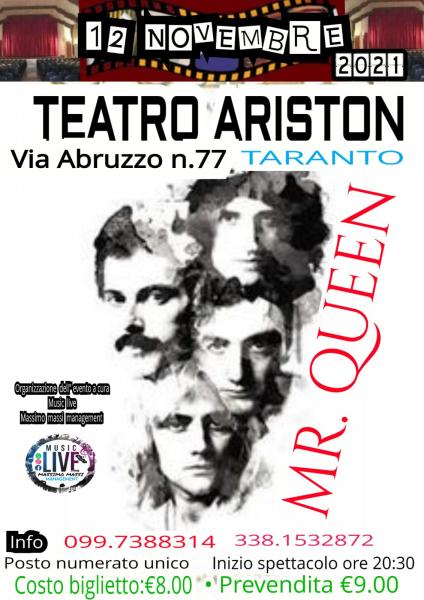 Concerto dei MR.QUEEN TRIBUTE  BAND AL TEATRO ARISTON DI TARANTO