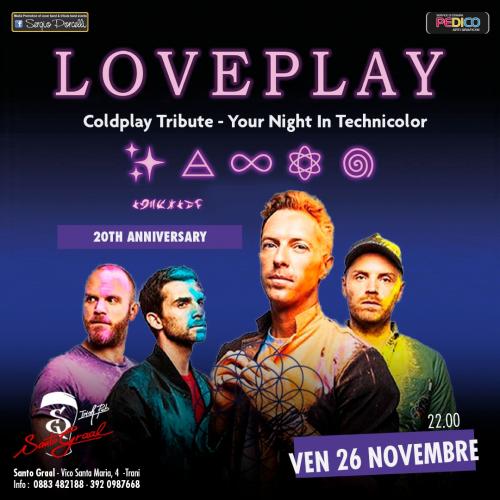 Loveplay - Coldplay Tribute Band live Santo Graal Trani