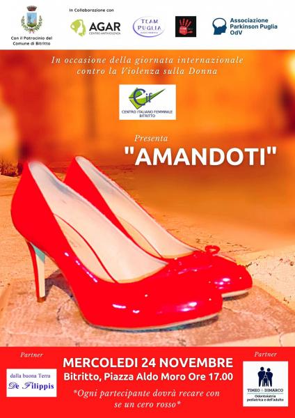 AMANDOTI. Evento contro la violenza sulla donna.