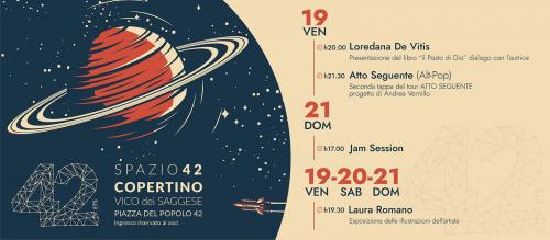 Laura Romano/Loredana De Vitis/Andrea Vernillo: ospiti allo spazio Quarantadue questo fine settimana