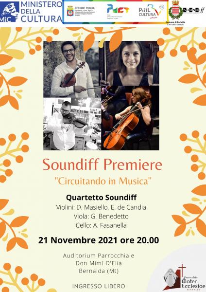 Quartetto d'archi Soundiff in concerto a Bernalda per la Rassegna Circuitando in Musica