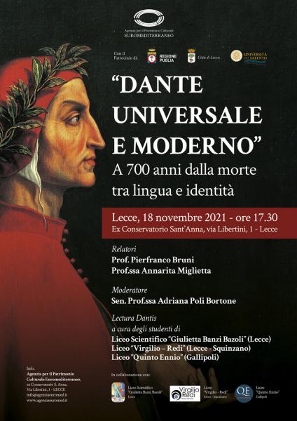 Dante Universale e Moderno a 700 Anni Dalla Morte Tra Lingua e Identità
