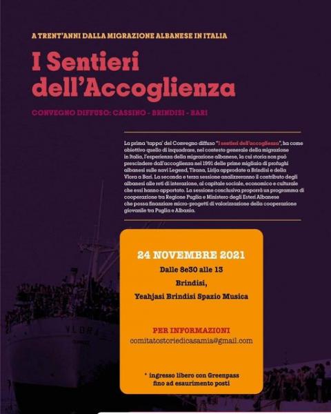 I Sentieri dell'Accoglienza. A Trent'anni dalla migrazione albanese in Italia