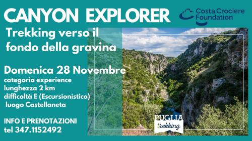 CANYON EXPLORER Trekking verso il fondo della Gravina